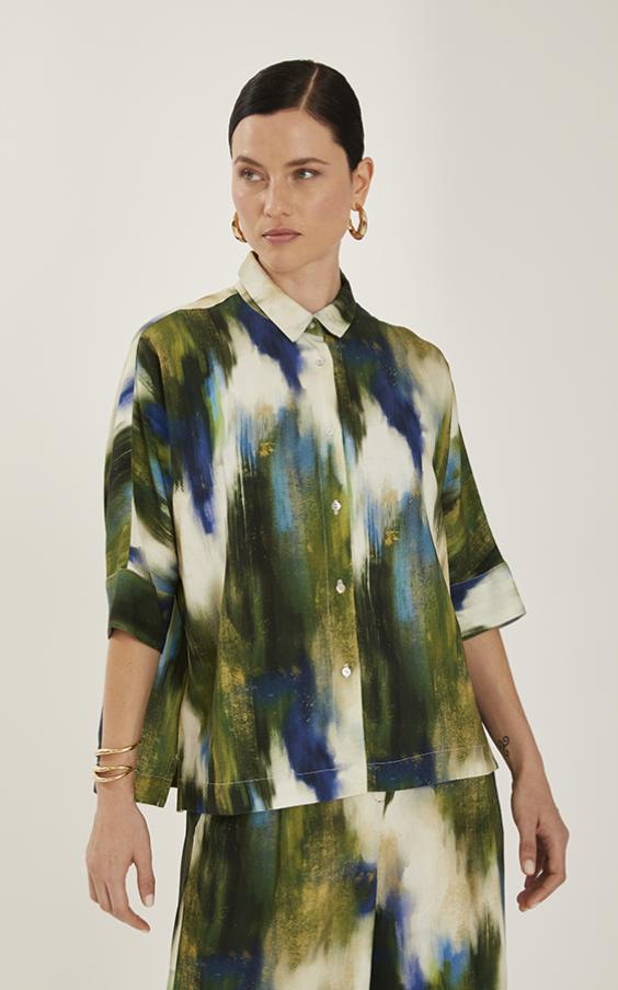 LAGOON CROPPED WIDE SHIRT