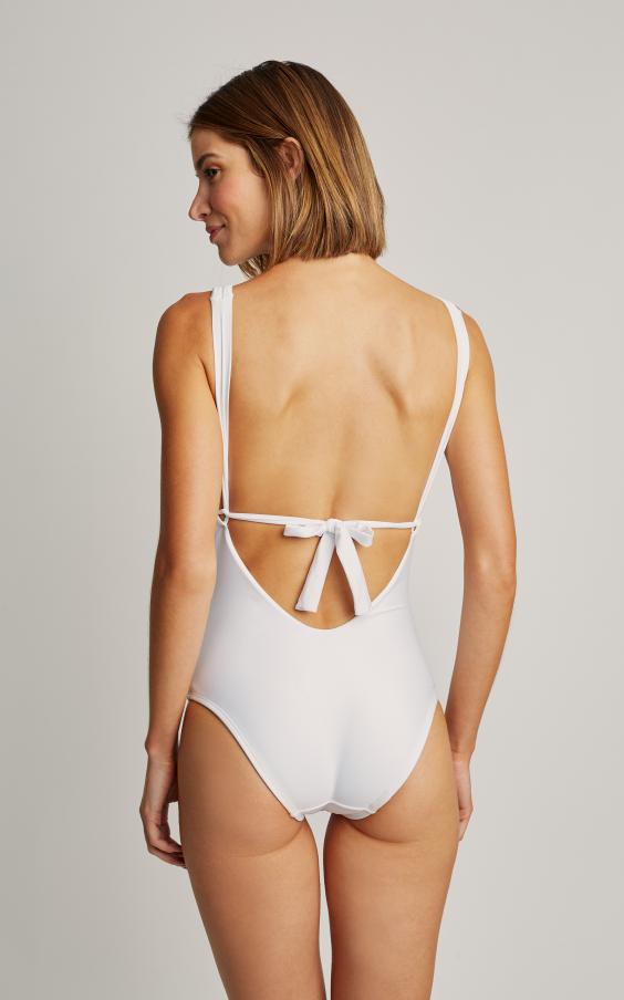 White Adjustable Maillot