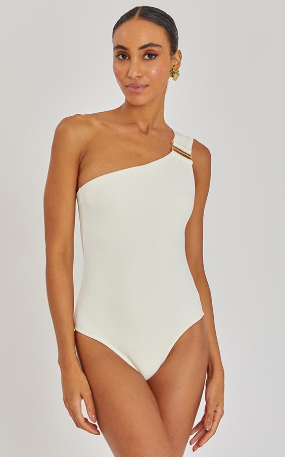 OFF WHITE GEOMETRIC SHOULDER ONE PIECE
