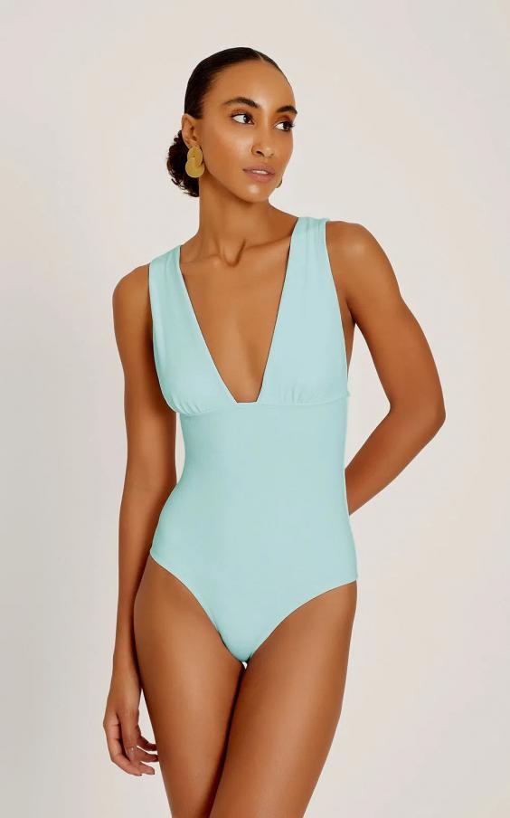 Ice Large Strap V-Neck One Piece