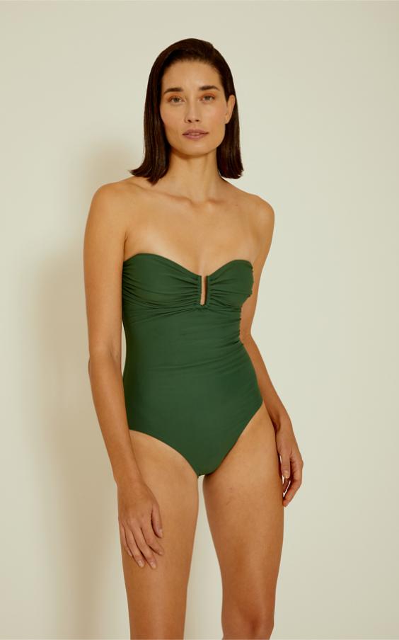 Brunswick Green Drop Bandeau One Piece