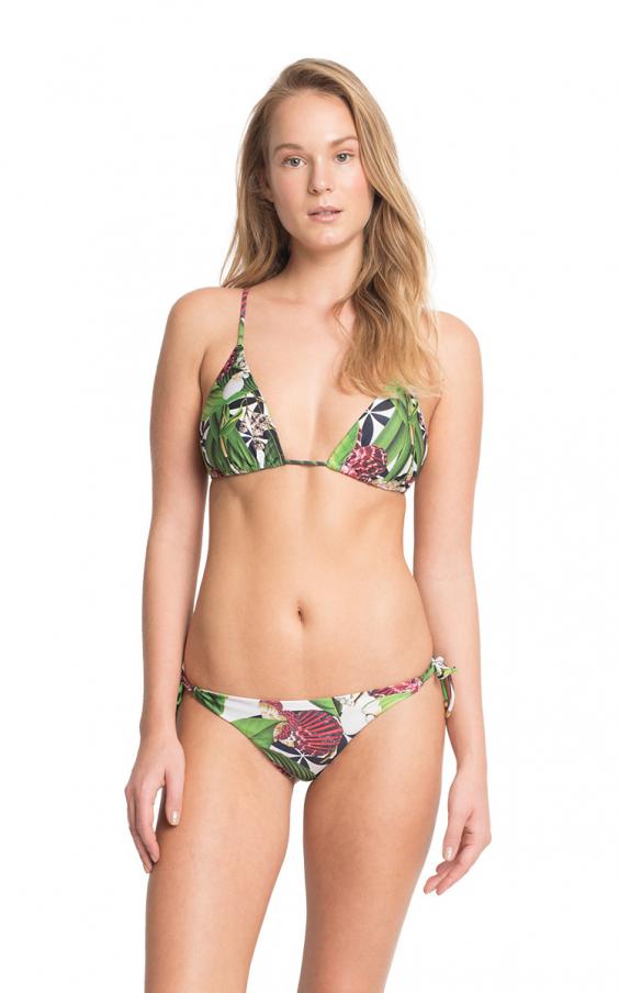 Floral Fidji Long Halter String Shape Bikini