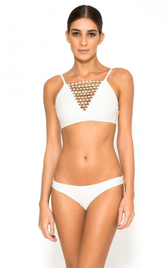 Off White Athletic Rings Bikini 