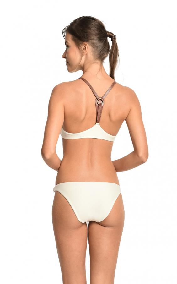 Off White Saddlery Leather Cropped Bikini 
