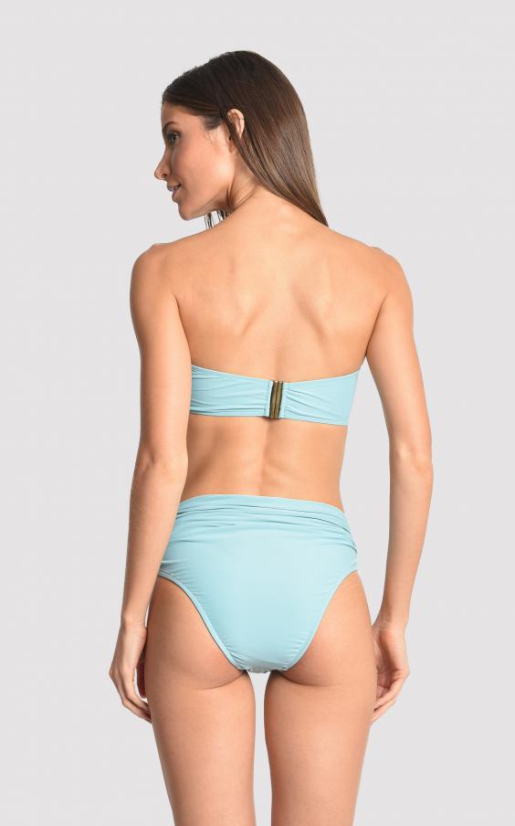 Sea Water Drop Bandeau Hw Ruched Bikini 