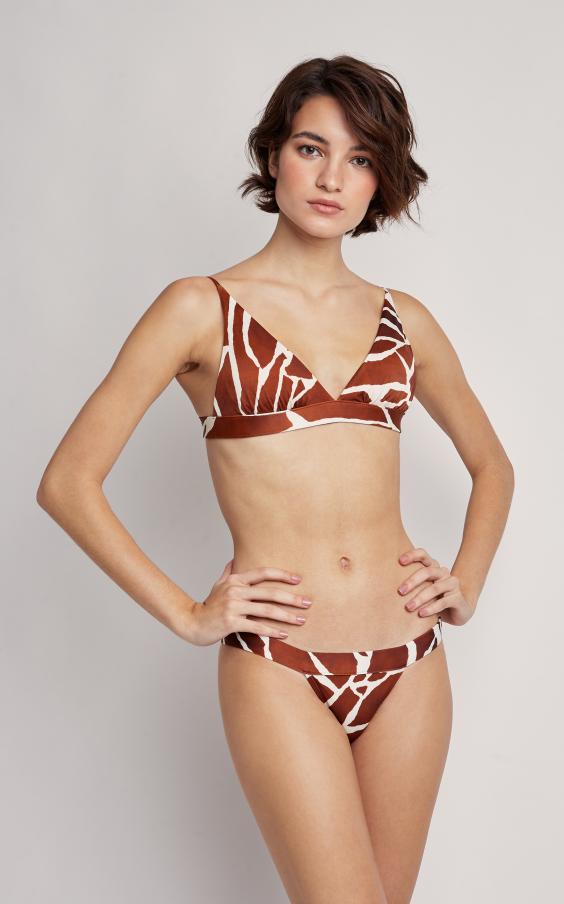 Giraffe Long Halter Band Waistband Bikini