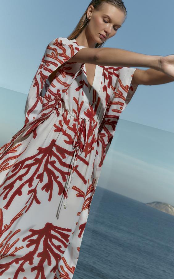 NORONHA CRIMPED KAFTAN