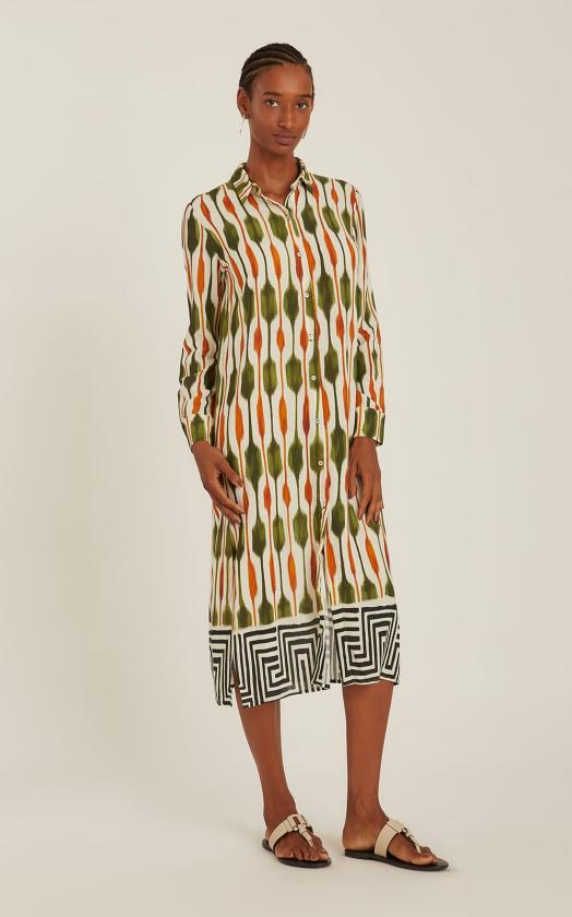 TANZANIA BACK PLEATED SHIRT DRESS