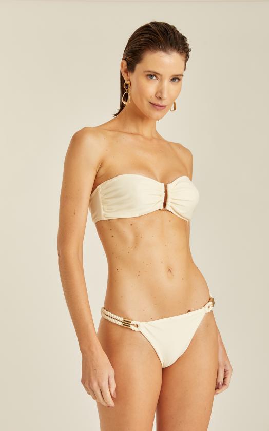 OFF WHITE DROP BANDEAU ROPE BIKINI
